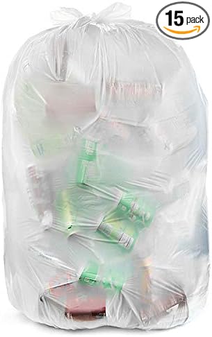 Ultrasac 55-60 Gallon 6.0 MIL Clear Heavy Duty Trash Bags - 39