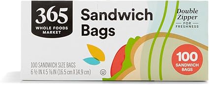 365 by Whole Foods Market, Double Zipper Sandwich Storage Bag, 100 Count