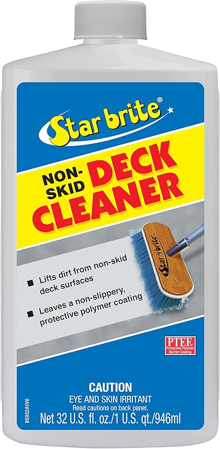 STAR BRITE Non-Skid Deck Cleaner & Protectant, 32 Ounce | Fiberglass, Vinyl, Plastic, Painted, Metal Surfaces | Ultimate Boat Deck Wash