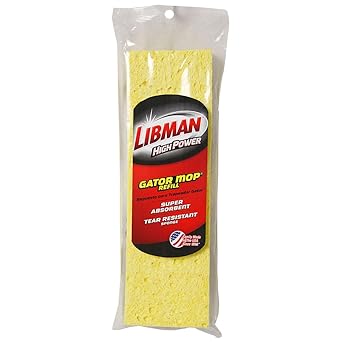 Libman Commercial 3959 Big Gator Mop with Brush Refill, Synthetic and Cellulose, 11