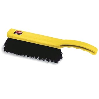 Rubbermaid Commercial 8 Inch Counter Brush, Flagged Polypropylene Fill for Smooth Surface Sweeping, Yellow, 12.5