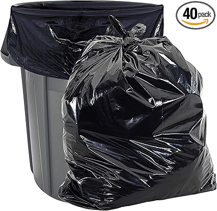 Commander 39 Gallon 1.2 MIL Black Drawstring Trash Bags - 33