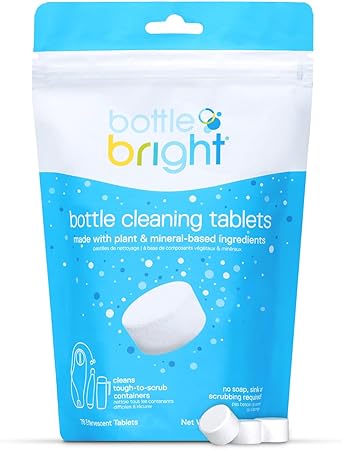 Bottle Bright Bulk Pack (78 Tablets)- Clean Stainless Steel, Thermos, Tumbler, Insulated, Plastic and Reusable Water Bottles –Bottle Bright Cleaning Tablets are Easy and Safe to Use