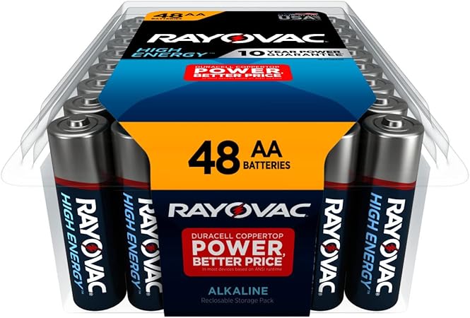 Rayovac AA Batteries, Alkaline Double A Batteries (48 Battery Count)