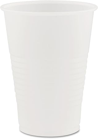 Dart Y7 7 oz Trans Ribbed Wall PS Cup (Case of 2500)