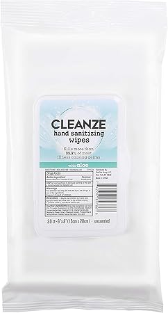 Hand Sanitizing Hand Wipes - Unscented Disinfecting Hand Sanitizer Wipes in 30 Count Pack with Aloe - Travel Hand Sanitizer Wipes, Non-Bacillus hand wipes