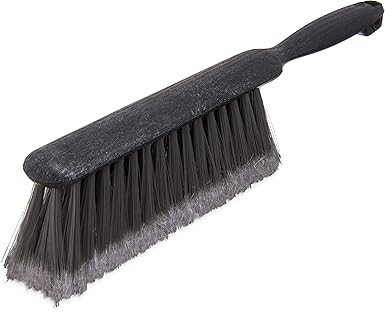 SPARTA Flo-Pac Counter Brush, Bench Brush, Dustpan Brush with Flagged Bristles for Counters, Floors, And Fireplace, 8 Inches, Gray