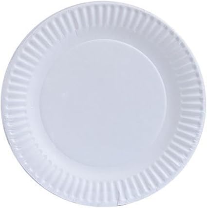 Nicole Home Collection White Uncoated Small Paper Plates 6 inch (80 Count) - Bulk Disposable Mini Plates | Perfect Everyday Plates For Serving Desserts, Snacks, and More