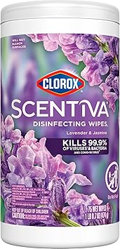 Clorox Scentiva Bleach-Free Disinfecting Wipes, Tuscan Lavender & Jasmine