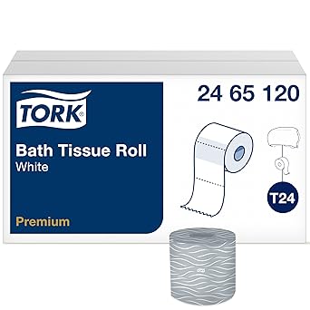 Tork Septic Safe Toilet Paper White, Embossed for Comfort, 2-ply, 450 Sheets per Roll, 48 Rolls, 2465120