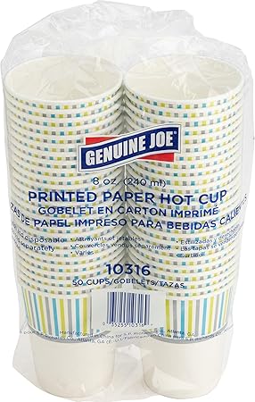 Genuine Joe Hot Cup, 50 Count (Pack of 1), Pastel