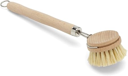 Fox Run 74906 Natural Dish Brush, Tampico Fiber Bristles Brown, 9