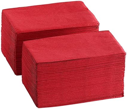 Perfectware- 2 Ply Dinner Napkin Red- 50 CT Red 2 Ply