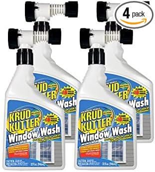 Krud Kutter WW32H4-4PK Window Wash, 4 Pack, Clear, 128 Fl Oz