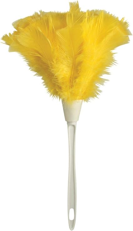 Ettore Turkey Feather Duster, 14-Inch, Pack of 1, Yellow