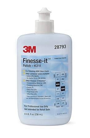 3M 28793 Finesse-It K211 Polish, 8 oz, White