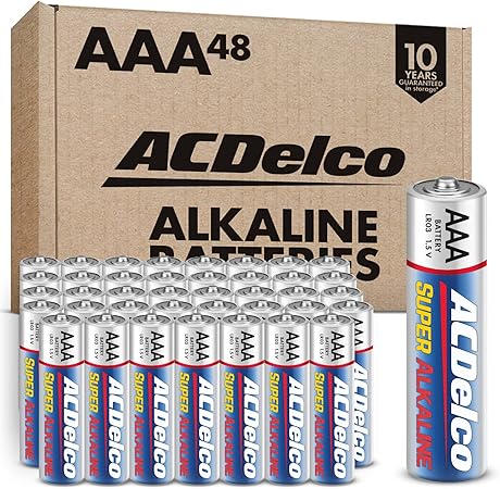 ACDelco 48-Count AAA Batteries, Maximum Power Super Alkaline Battery, 10-Year Shelf Life