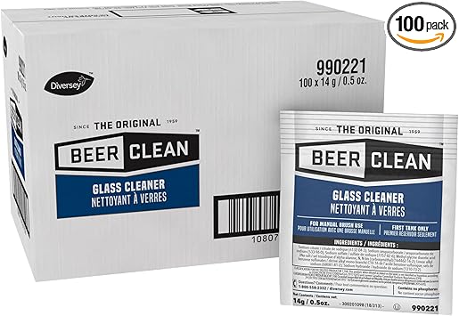 Diversey Beer Clean Glass Cleaner, 0.5 Ounce (Pack of 100)