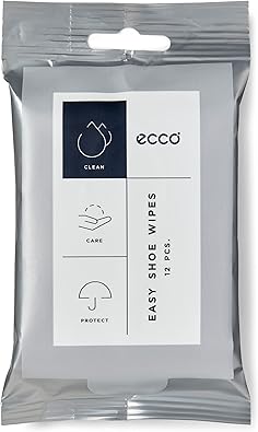 ECCO Easy Wipes Shoe Care Product, Transparent, 12 Pieces