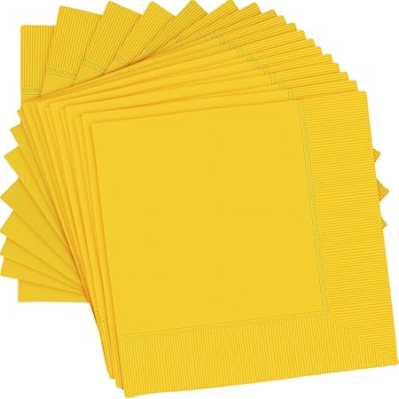 Vibrant Yellow Sunshine 2-Ply Luncheon Napkins - 6.5