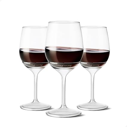 TOSSWARE POP 14oz Stemmed Vino SET OF 12, Premium Quality, Recyclable, Unbreakable & Crystal Clear Plastic Wine Glasses, 12 Count (Pack of 1)