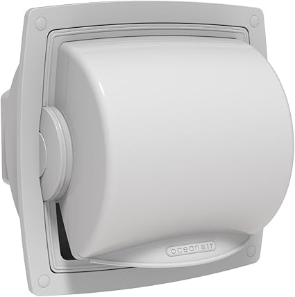 Marine Dryroll Protective Toilet Roll Dispenser from Oceanair, White (DR-W-RP)