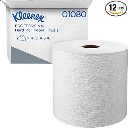 Kleenex Hard Roll Paper Towels (01080) with Premium Absorbency Pockets, 1.5