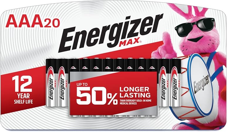 Energizer AAA Batteries, Max Triple A Alkaline, 20 Count