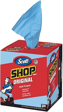 All States Ag Parts Parts A.S.A.P. Scott Blue Shop Towels in a Box - 200 Sheets