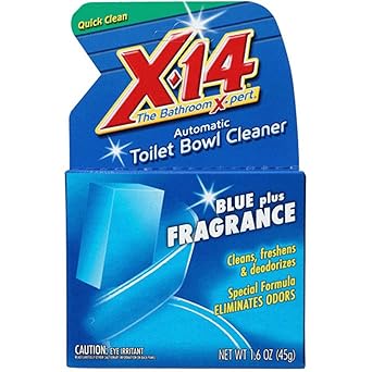 X-14 Blue Plus Fragrance Automatic Toilet Bowl Cleaner, 1.6 OZ [12-PACK]