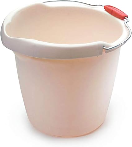 Rubbermaid FG296900BISQU Roughneck Heavy-Duty Utility Bucket, Quart, Bisque, 15 QT