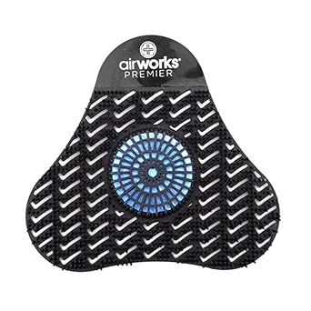 AirWorks AWSP235 Premier Urinal Screen with Block, Midnight Sky, Black, 5