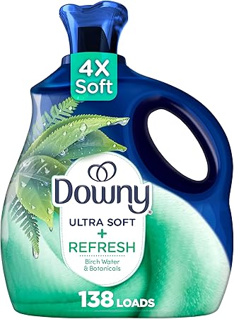 Downy Ultra Soft Fabric Softener Liquid, Refresh, Birch Water and Botanicals, 93 fl oz, 138 Loads