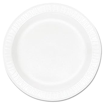 Dart 10PWCR 10.25 in White Unlaminated Foam Plate (Case of 500)