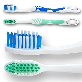 SmileGoods A403 Toothbrush, 40 Tuft, With Mouth Mirror, Individually Packaged Toothbrushes, Assorted Colors, Bulk Pack of 72