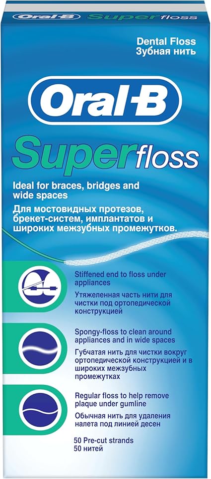 Oral B Floss Super Pre-Cut Strands 50m