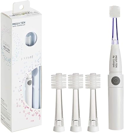 Brilliant Lumi 360 Round Head Travel Sonic Electric Toothbrush for Adults - Tooth Brush with LED Microfiber Bristles Gentle Sonic Technology for a Smile, Vibrating Toothbrush, 4 Brush Heads