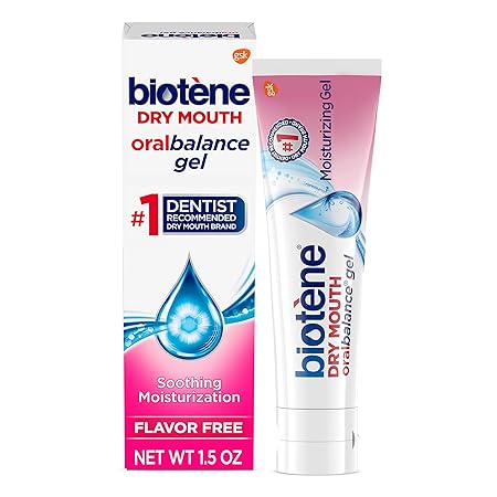 biotène Oral Balance Moisturizing Gel, Alcohol Free Gel and Dry Mouth Gel, Flavor Free, 1.5 Oz