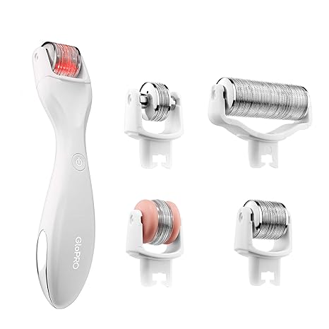 BeautyBio GloPRO Tool & 4 MicroTip Attachment Heads (Face, Eye, Lip, Body)