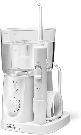 Waterpik Nano Plus Water Flosser For Teeth, Portable Electric Power, Compact For Travel and Home, 4 Flossing Tips, ADA Accepted, White WP-320