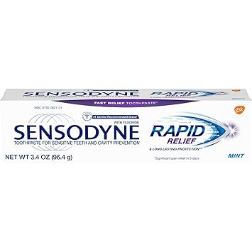 Sensodyne Rapid Relief Sensitivity Toothpaste for Sensitive Teeth, Mint