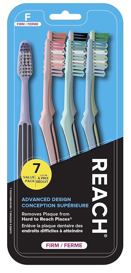 Reach Advanced Design Toothbrush, Firm Bristles, 7 Count Value Pack