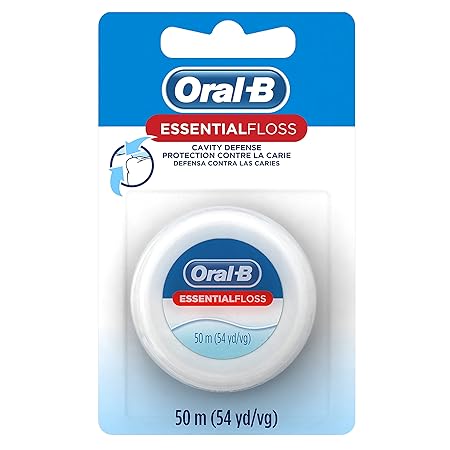 Oral-B Dental Floss, EssentialFloss Cavity Defense, 50 M, Pack of 24