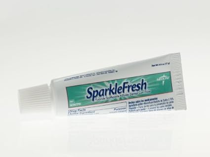 Medline Sparkle Fresh Toothpaste, Fluoride Protection, 0.6 oz., Dental Hygiene and Oral Care, Pack of 144