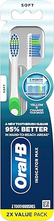 Oral-B Indicator Color Collection Toothbrushes, Soft, 2 Count