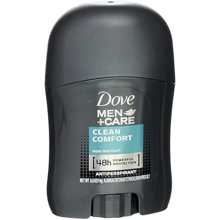 DOVE MEN + CARE Antiperspirant Deodorant Stick Clean Comfort 48-Hour Sweat & Odor Protection Antiperspirant for Men With 1/4 Moisturizing Cream 0.5 oz (Packaging May Vary)