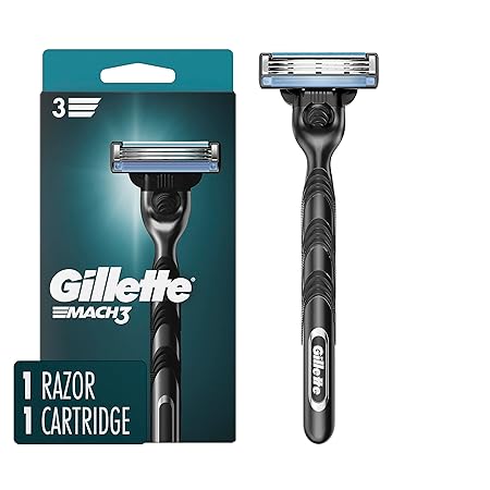 Mach3 Razor for Men, 1 Razor Handle + 1 Blade Refill