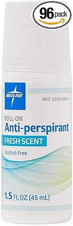 Medline MedSpa Fresh Scent Antiperspirant Deodorant Roll-On, 1.5 oz, Case of 96