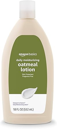 Amazon Basics Daily Moisturizing Oatmeal Body Lotion and Skin Protectant, Fragrance Free, 18 Fl Oz (Pack of 1)