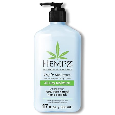 Hempz Triple Moisture Body Moisturizer, 17 Oz (Pack of 1) | minerals, Vitamin C, hempseed oil | hydrating, nourish, repair extremely dry or sensitive skin | lotion, body